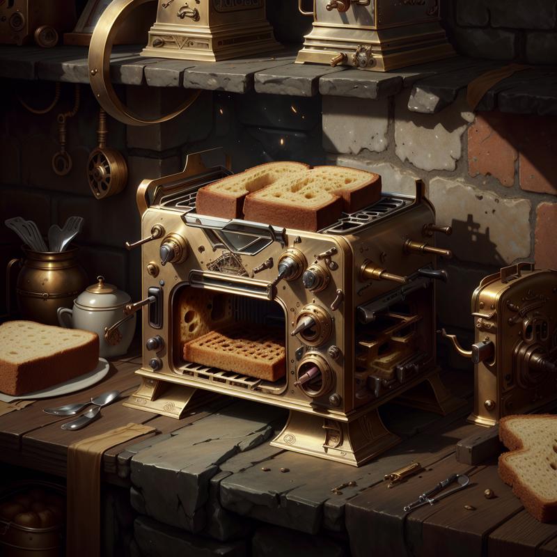 04940-12345-, dwemertech,ancient ,brass , toaster in a dungeon , detailed background,.png